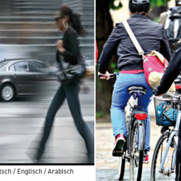 Broschüren und Faltblätter zu Verkehrsregeln für Radfahrer